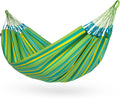 LA SIESTA Brisa Double Outdoor Hammock — Colombian-Made Polypropylene, UV & Weather Resistant, for Backyard & Patio - Lime