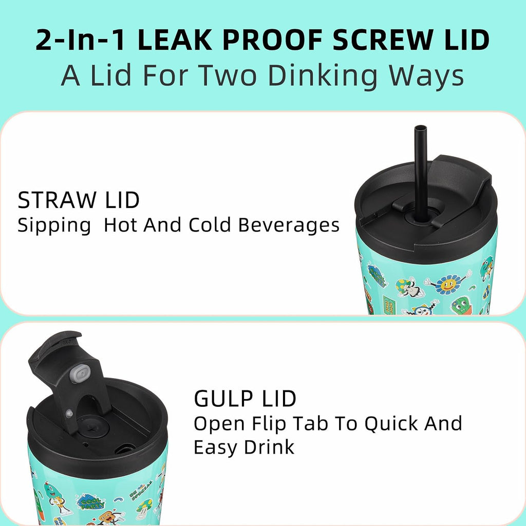 BJPKPK 30 oz Coffee Tumbler with Straw, Insulated Stainless Steel Cup