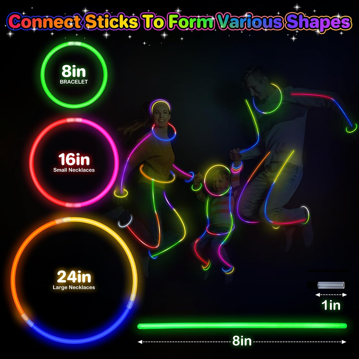 SpringFlower 480 PCS Glow Sticks Bulk Glow Sticks Bracelets For Party Favors Supplies,Neon Party Favors for Glow Party, Wedding, Concert, Raves and Birthday