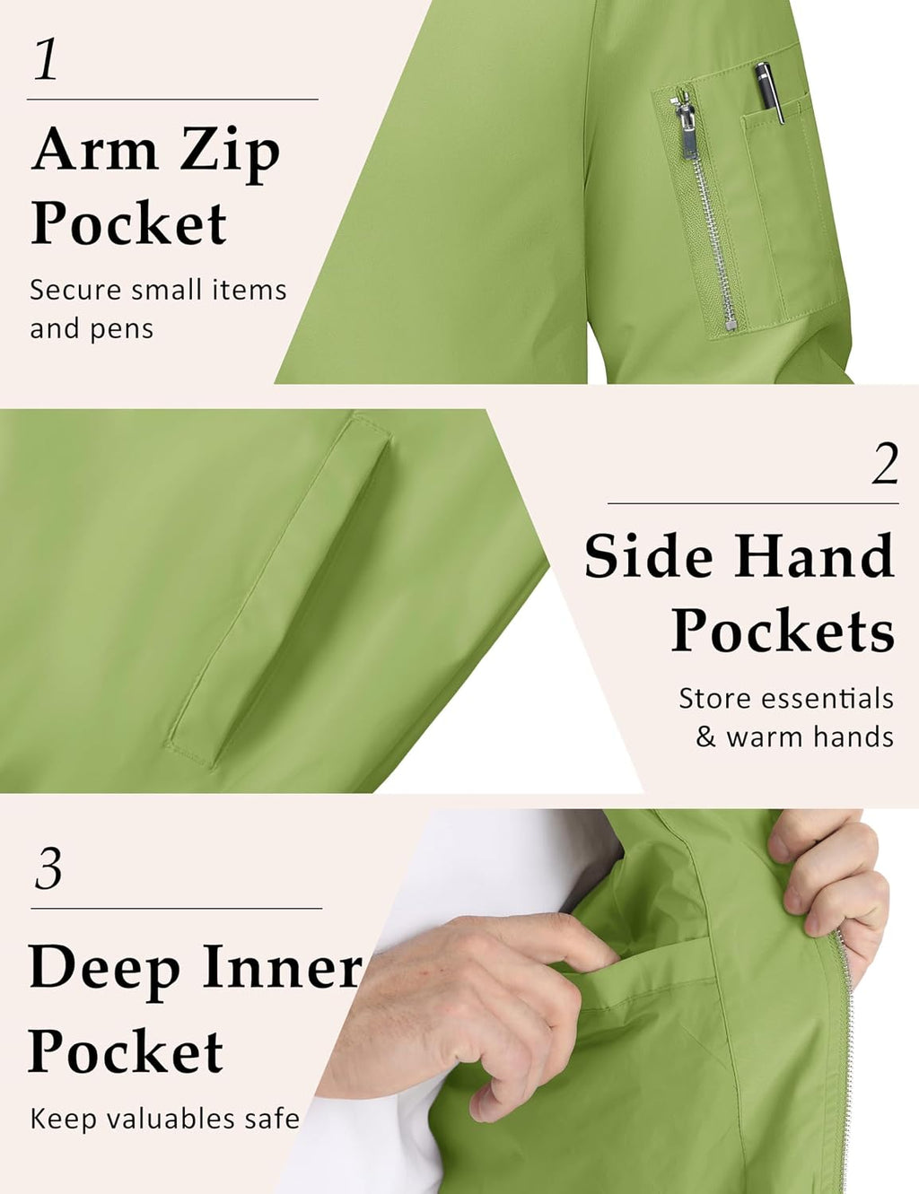 MAGCOMSEN Men's Bomber Jacket Lightweight Windbreaker Spring Fall Jacket
