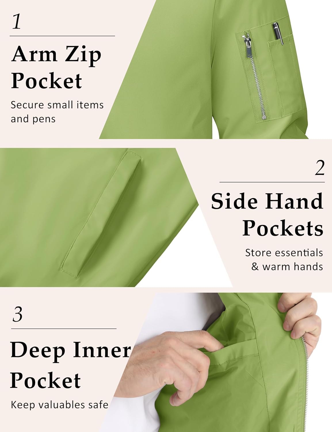 MAGCOMSEN Men's Bomber Jacket Lightweight Windbreaker Spring Fall Jacket