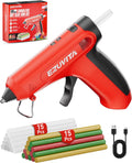 4V Red Cordless Hot Glue Gun Kit, 30-Piece Glue Sticks