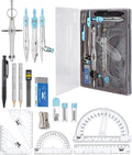 Mr. Pen- Geometry Set, 15 pcs, Light Blue, 6 Inch Swing Arm Protractor