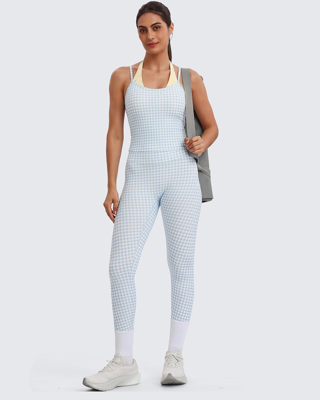Aoxjox Women's Dual Core Bra & Tank Top Separable 2-Piece Set