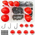147PCS Fishing Tackle Kit with Fishing Bobbers, Fishing Hooks