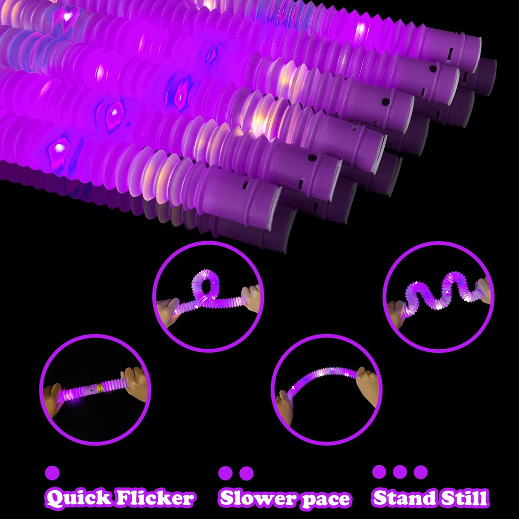 24 PCS Purple Glow Sticks Party Favors Supplies Toys for Kids Adults