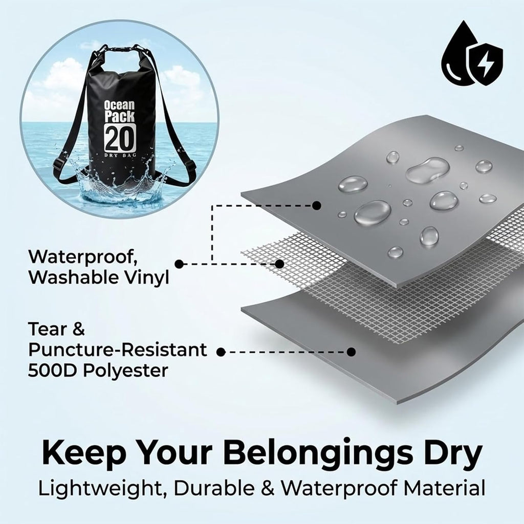 Floating Waterproof Dry Bag for Kayaking Boating Paddle Boarding