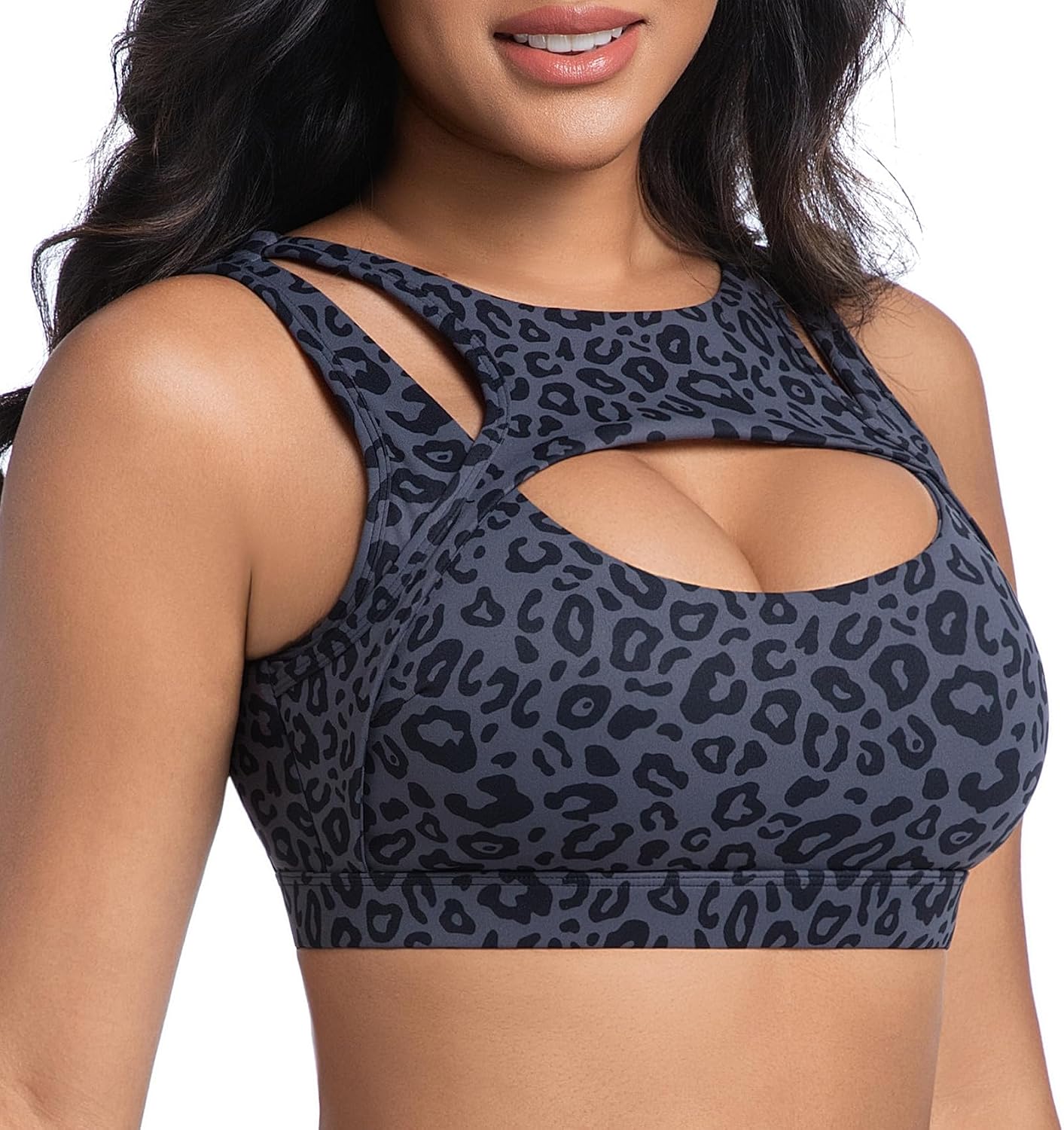 Betaven Push up Sports Bra for Women Sexy Hollow Crop Tops with Removable Cups Workout Fitness Yoga Bra Medium Support
