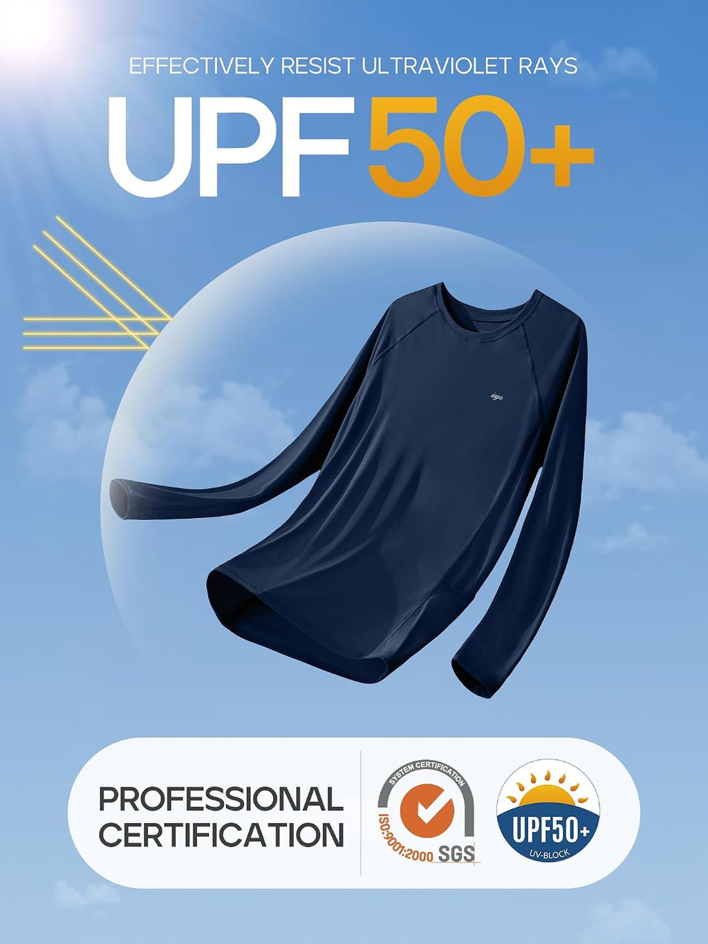 IUGA Long Sleeve Workout Tops for Women UPF 50+ Rash Guard Athletic Shirts