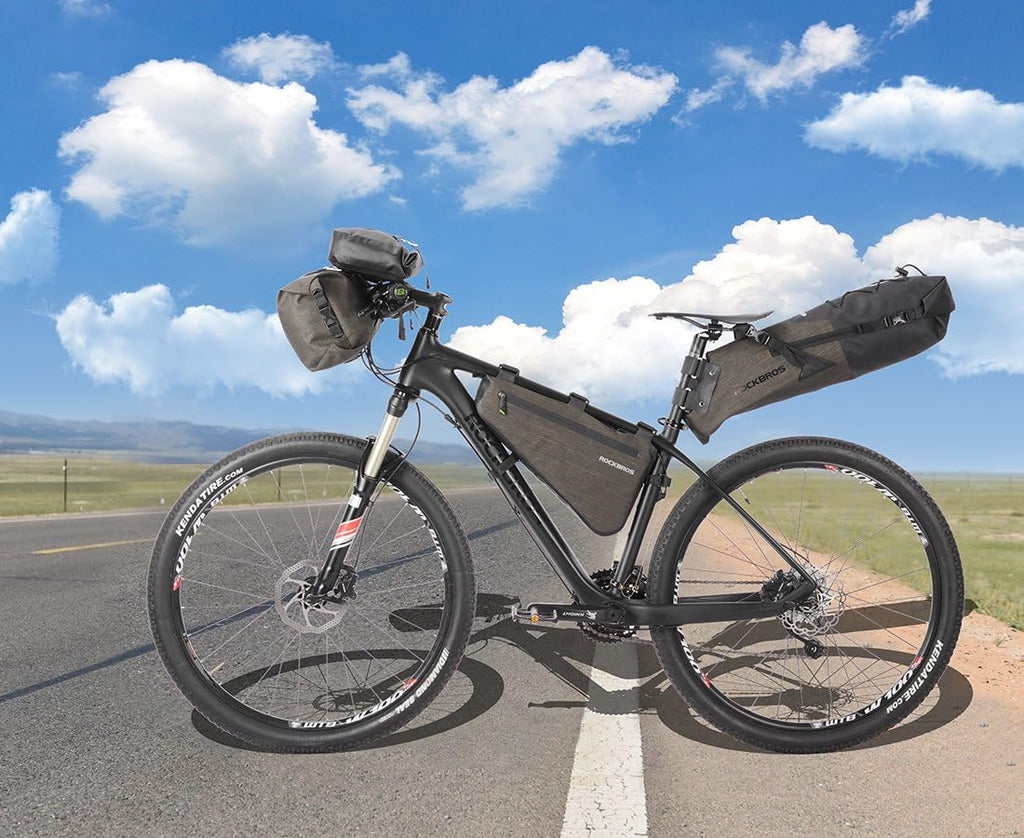 ROCKBROS Waterproof Handlebar Bags 12L-20L Front 2 Dry Packs for MTB Road