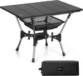 Gonex Foldable Camping Table, Portable Aluminum Roll Up Top Camp Side Table