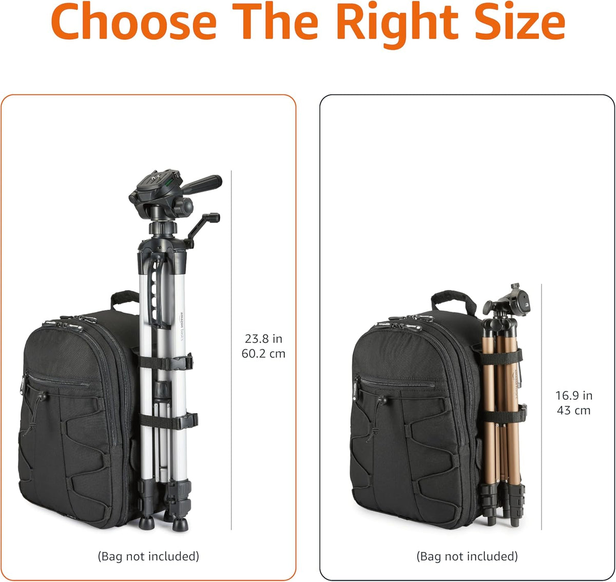 Amazon Basics 60-inch Lightweight DSLR Tripod with Bag, Black