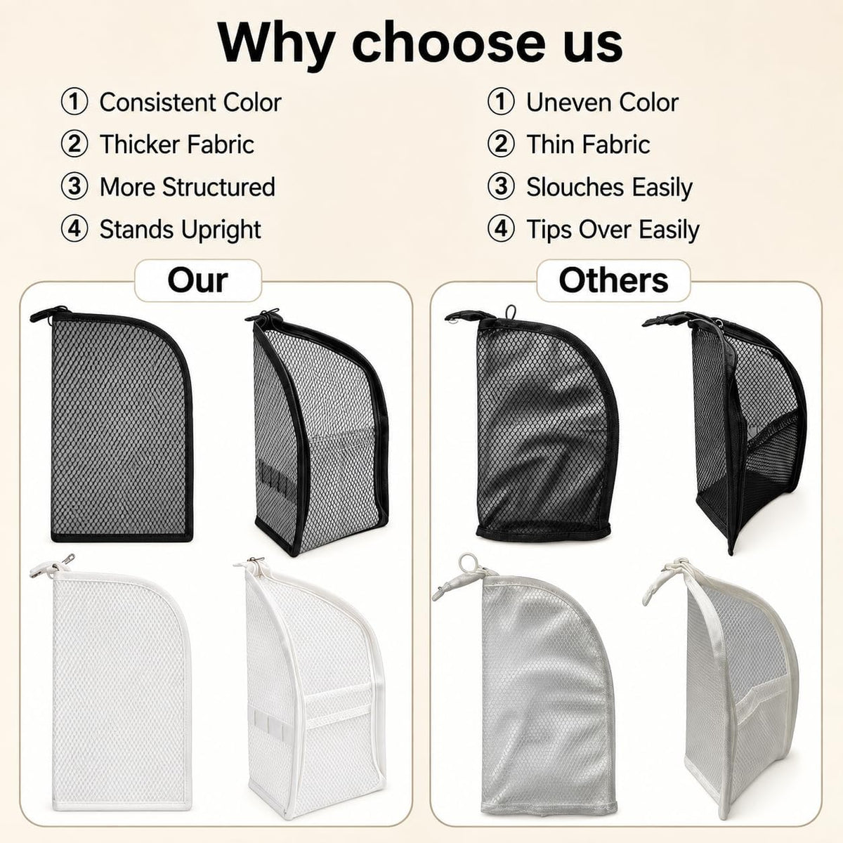 2 Pack Standing Toiletry Bag, Waterproof Travel Toiletry Bag