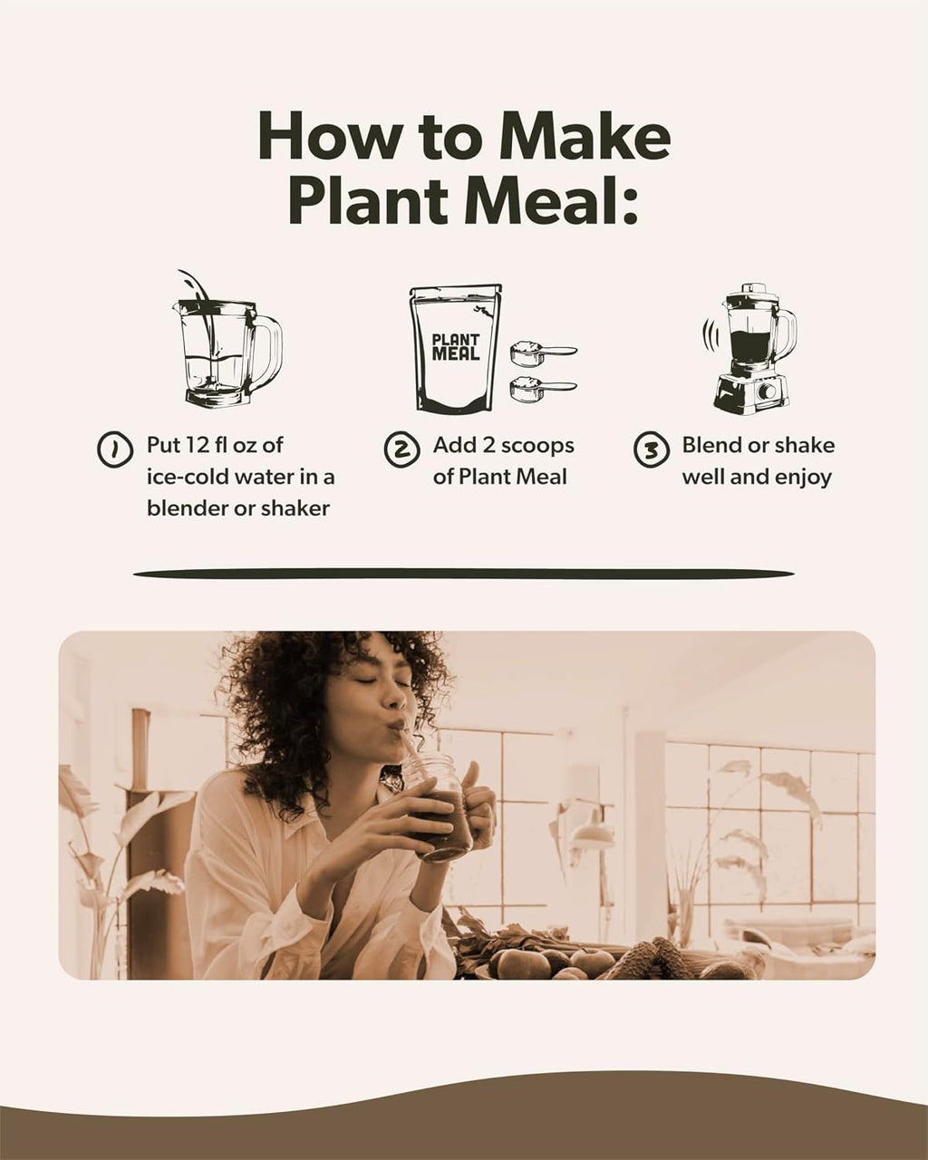 Plant Meal Replacement Shake - Chocolate - 25g of Plant Based Vegan Protein Powder, 76+ Organic Superfoods, Vitamins & Minerals, Mushrooms, Super Greens, Digestive Enzymes & Probiotics - 15 Servings