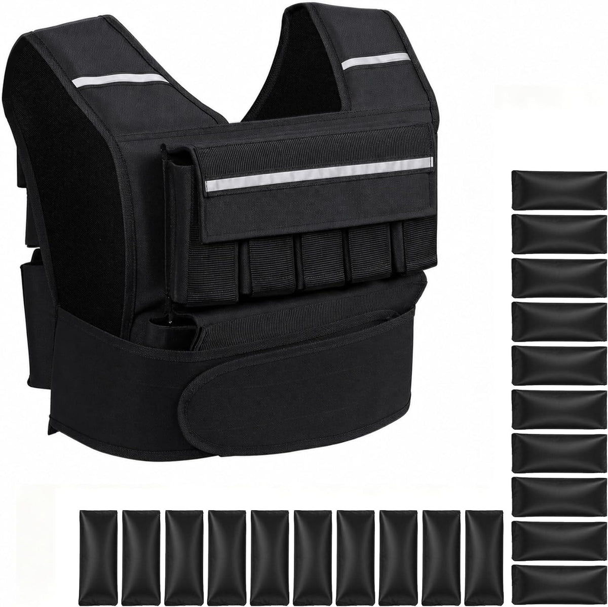 ZENY Adjustable Weighted Vest for Men Women, 30lb/40lb/60lb Fitness Vest