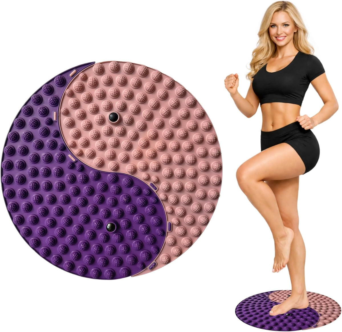 Soft TPR Extra Large Acupressure Foot Massage Mat With Removable Ball