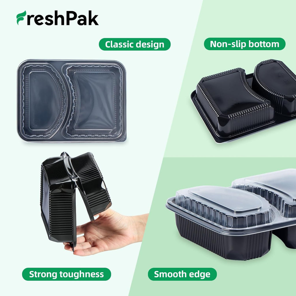 40 Pack 41oz Meal Prep Containers - Shrink Wrap Ready To Use