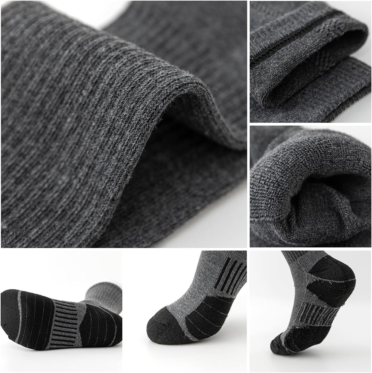 JOYNÉE 8 Pairs Mens Athletic Crew Socks Cushion Running Work Breathable Outdoor Socks for Men