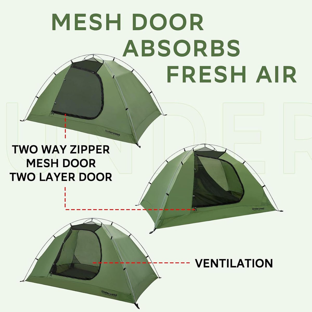 1/2 Person 4 Season Backpacking Tent, Lightweight Waterproof Winter Tent