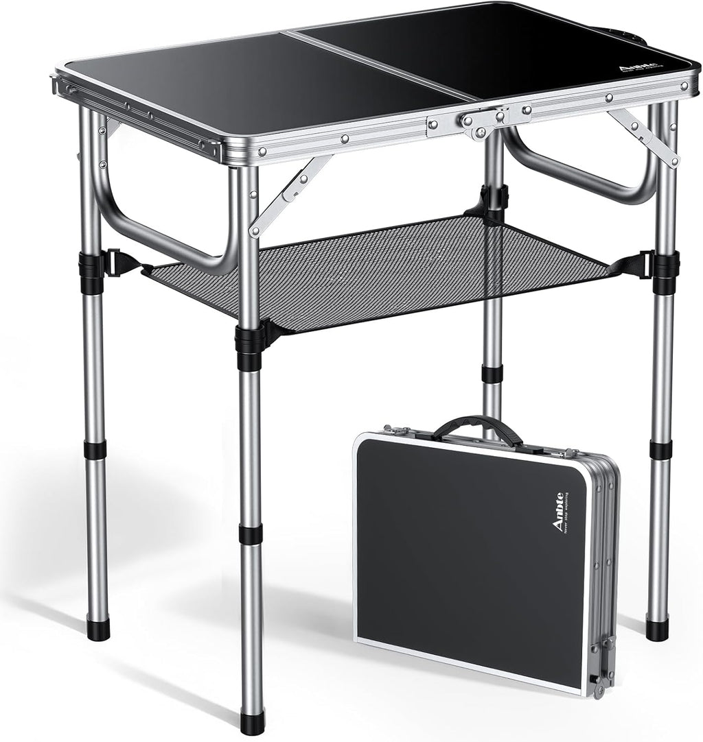Anbte 2ft Folding Camping Table, 23"x 16" Small Folding Table Portable