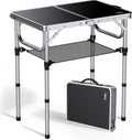 Anbte 2ft Folding Camping Table, 23"x 16" Small Folding Table Portable