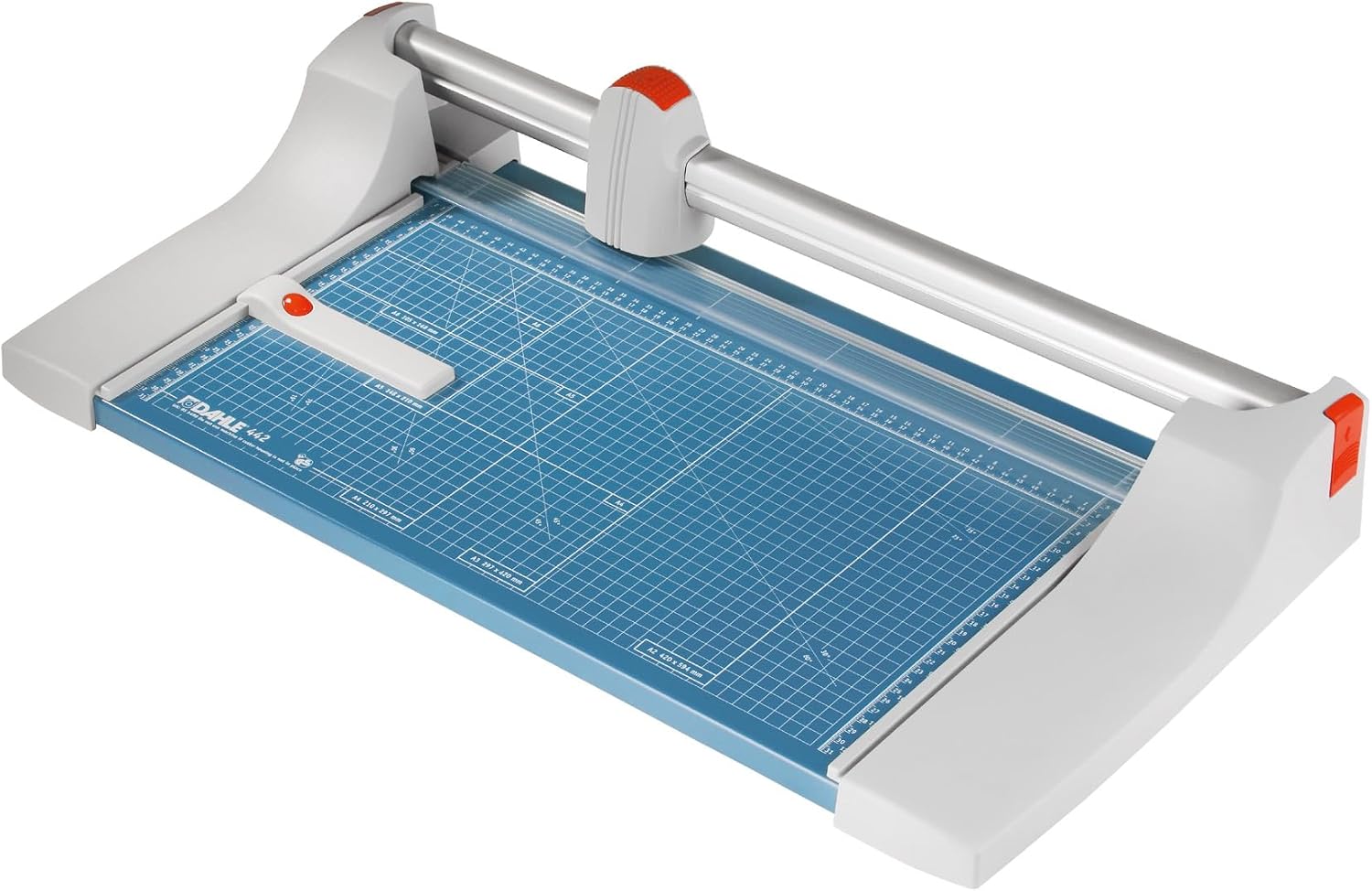 Dahle 442 Premium Rotary Trimmer, 20" Cut Length, 30 Sheet Capacity, Self-Sharpening, Automatic Clamp, German Engineered Paper Cutter
