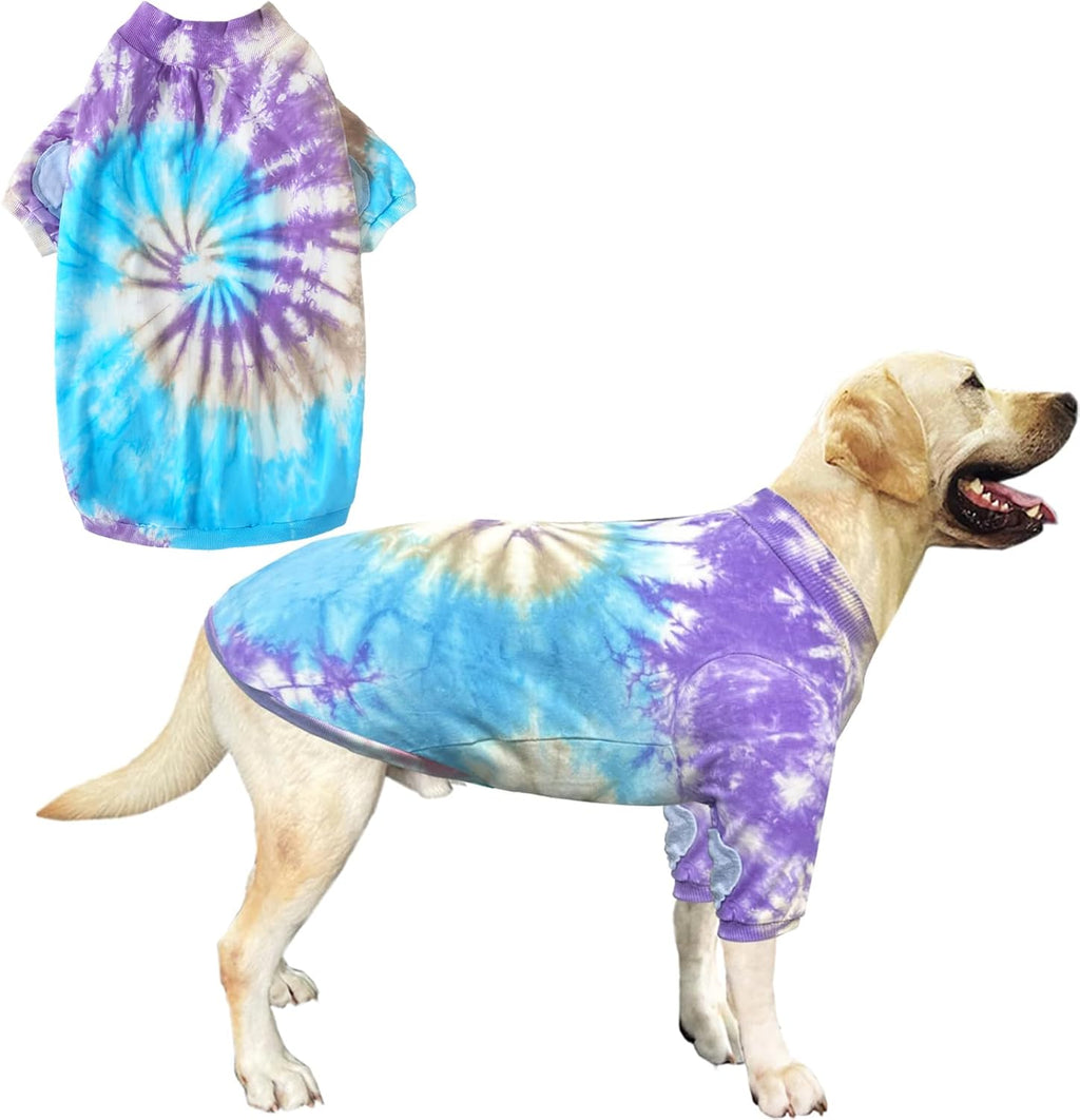 Dog T Shirts Cotton Dinosaur Pattern Prints Shirt Pajamas Pets Breathable Stretchy Clothes for Extra Large Dogs (3XL,Pink Dinosaur)