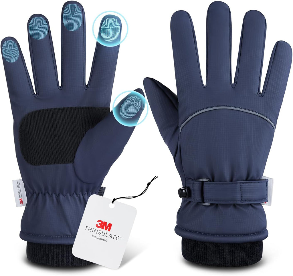 Fratres Winter Ski Gloves for Men and Women,Windproof Cold Weather Thermal with Touchscreen Fingers for Outdoor Sports