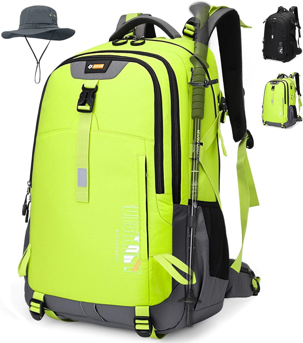 50L Hiking Backpack for Men Women, Waterproof Outdoor Daypack,Black