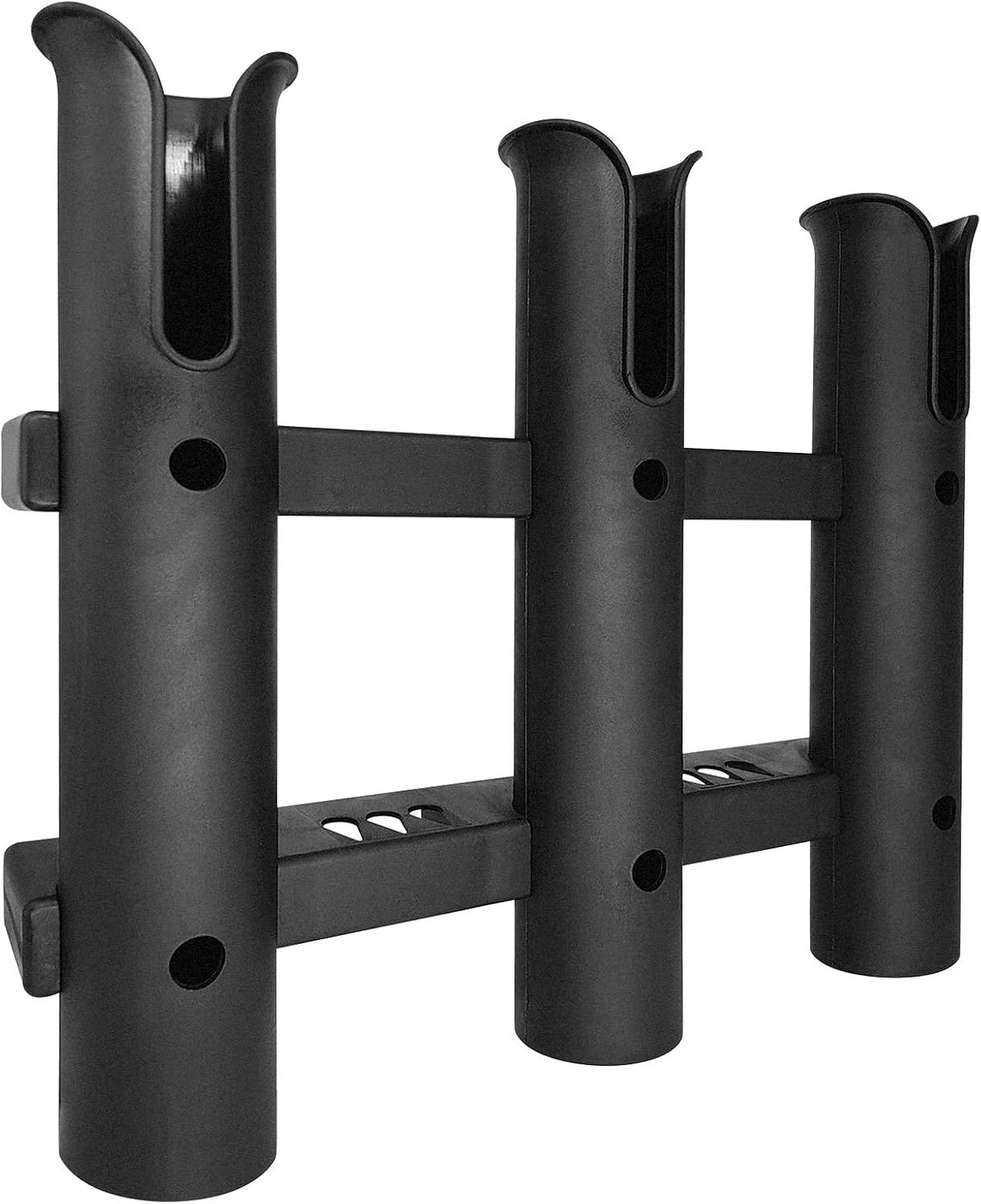 2Pcs Fishing Rod Holder Bracket Tube,3-Pole Side Mount Rod Holder with Screws Portable Boat Rod Rack Tube for Garage Wall Mounted Fishing Boat Golf Cart Cooler ATV Trailer