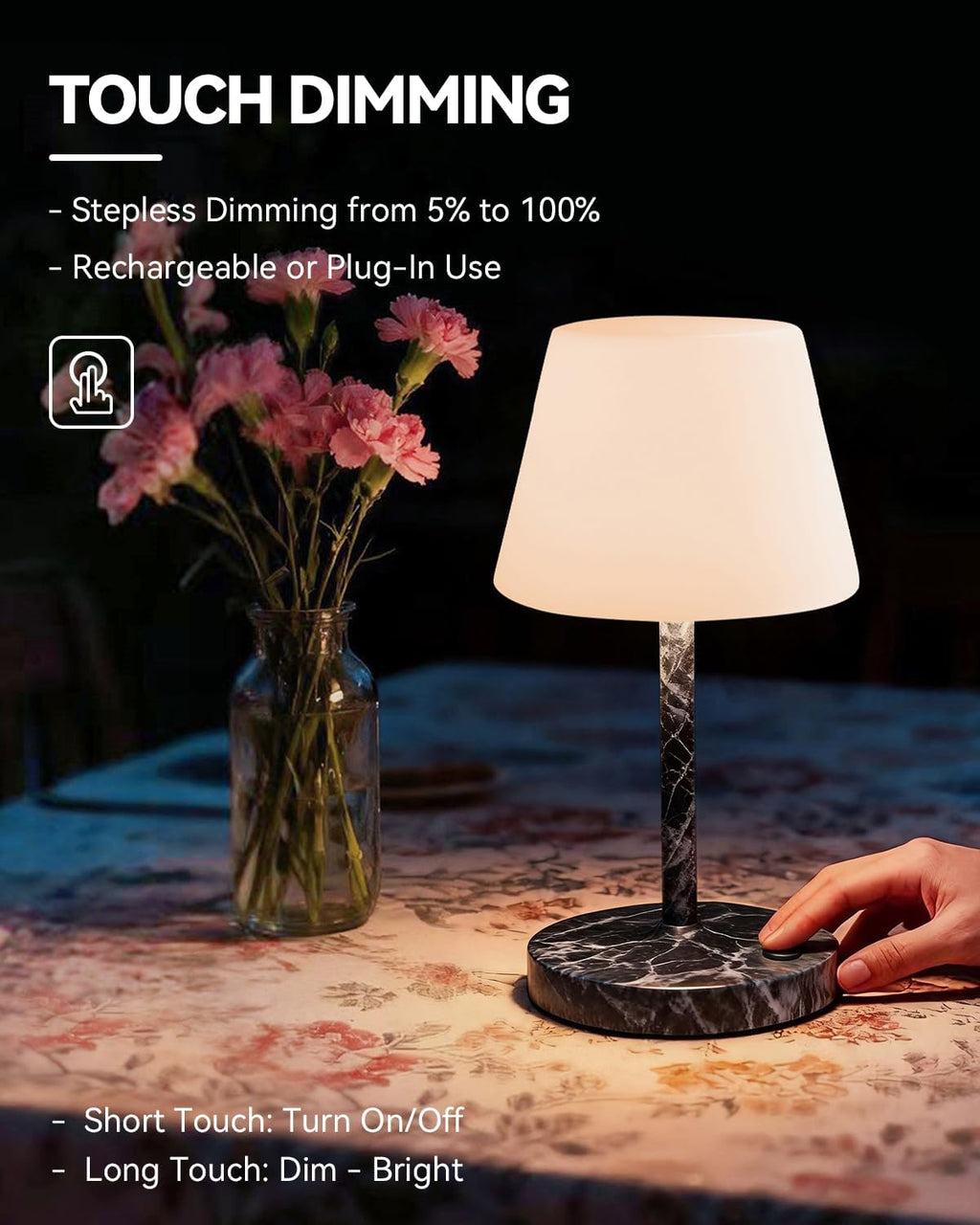 SAIWEYA Outdoor Waterproof Shower Lamp, 5200mAh Rechargeable Bathroom Lamp