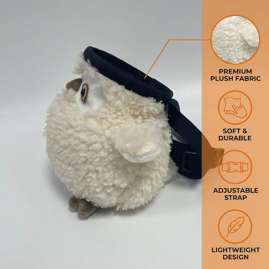 Owl Rock Climbing Chalk Bag, Fun Plush Animal Chalk Pouch with Drawstring, Adjustable Waist Belt for Indoor Outdoor Bouldering Sport Climbing