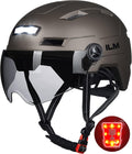 ILM Adult Bike Helmet with LED Front Back Light Bicycle Helmets E3-10L