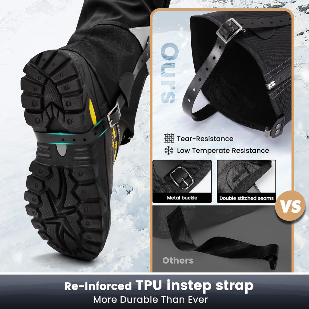 Hikenture Hiking Gaiters with Upgraded Zipper, Gators for Hiking Boots