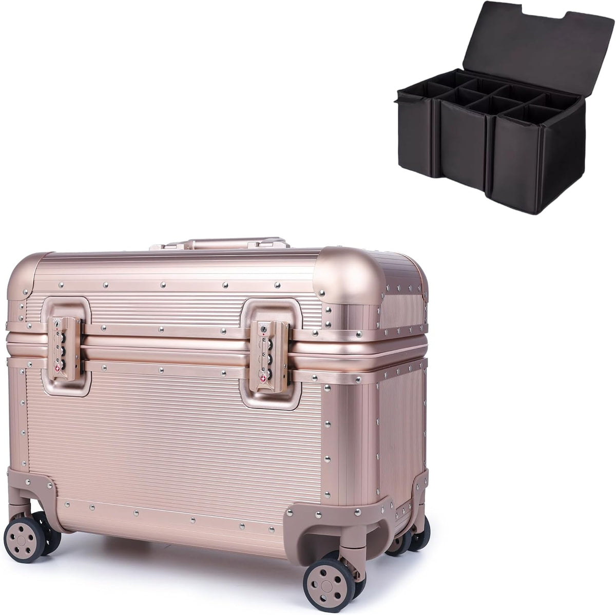 Full Aluminum Carry-On Rolling Camera Bag