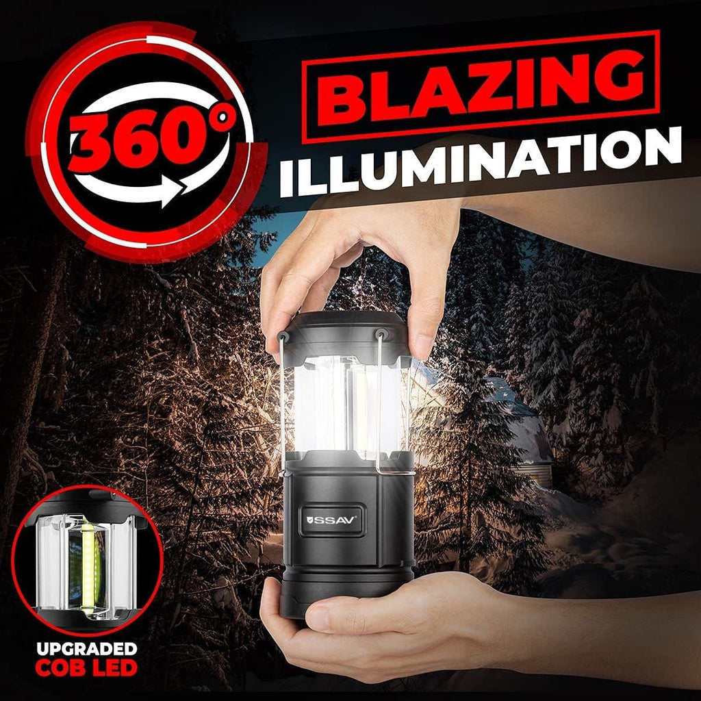 SSAV Battery Powered LED Lanterns (Batteries Included) (2 Pack)