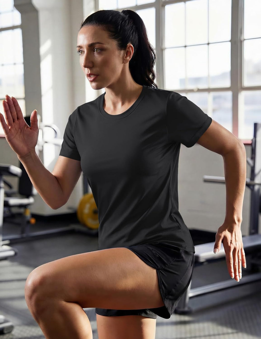 TACVASEN Women's Short Sleeve Workout Shirts UPF 50+ Sun Protection Quick Dry Athletic Tops for Running Gym Tee