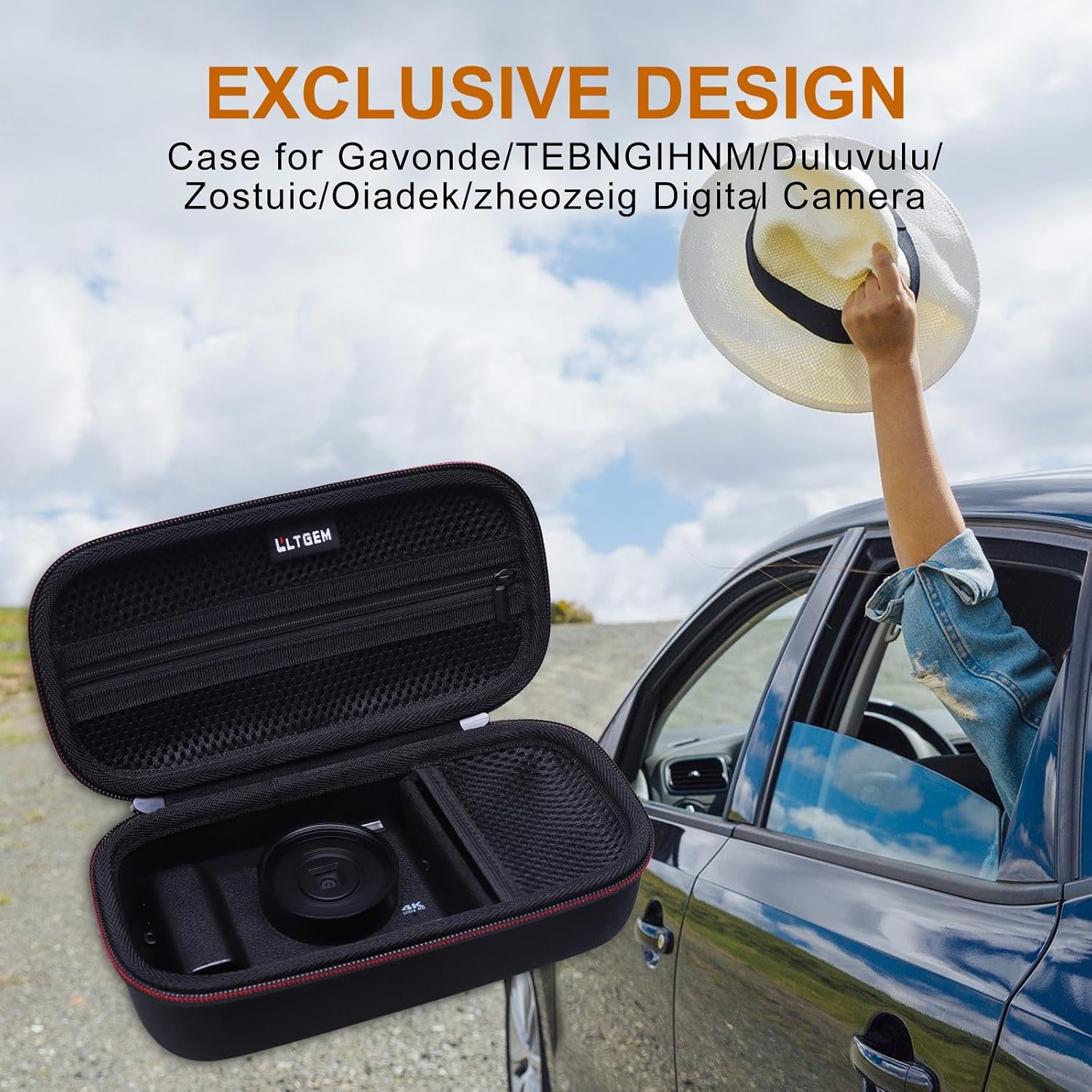 4K Digital Camera Case for Duluvulu/W & O/Gavonde/VJIANGER/FACLAM Black