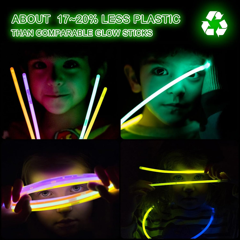 JICUICUI Glow Sticks Bulk Party Pack 500PRO Glow in the Dark Party Supplies