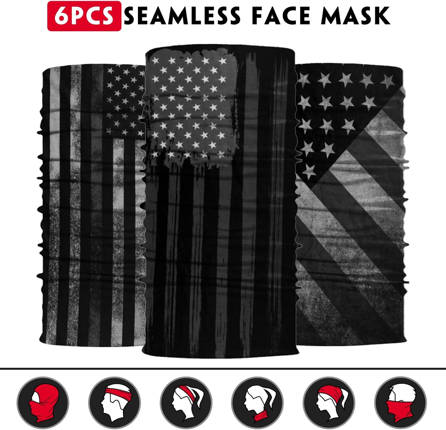 Neck Gaiter for Men Women Headwear Bandana Head Wrap Face Scarf Mask Cover Warmer Balaclava-Seamless & Versatile
