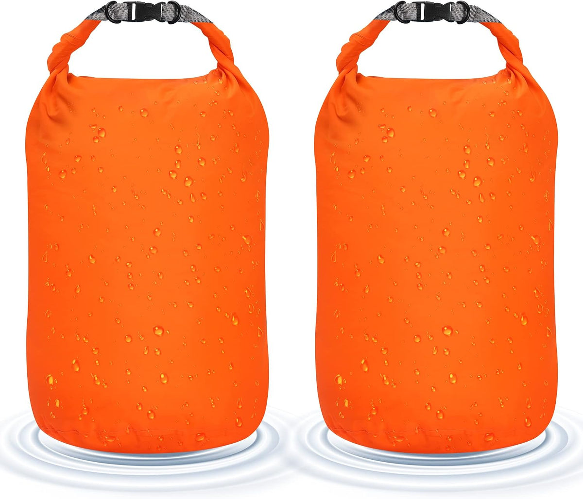 Desoto Waterproof Dry Bag 2 packs, 2L/5L/10L/20L/40L/70L Dry Sack Lightweight Portable, Dry Storage Bag to Keep Gear Dry Clean for Kayaking, Gym, Hiking, Swimming, Camping