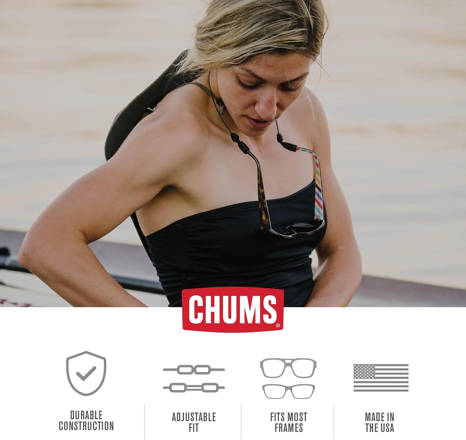 Chums Adjustable Orbiter Eyewear Retainer & Sunglasses Strap