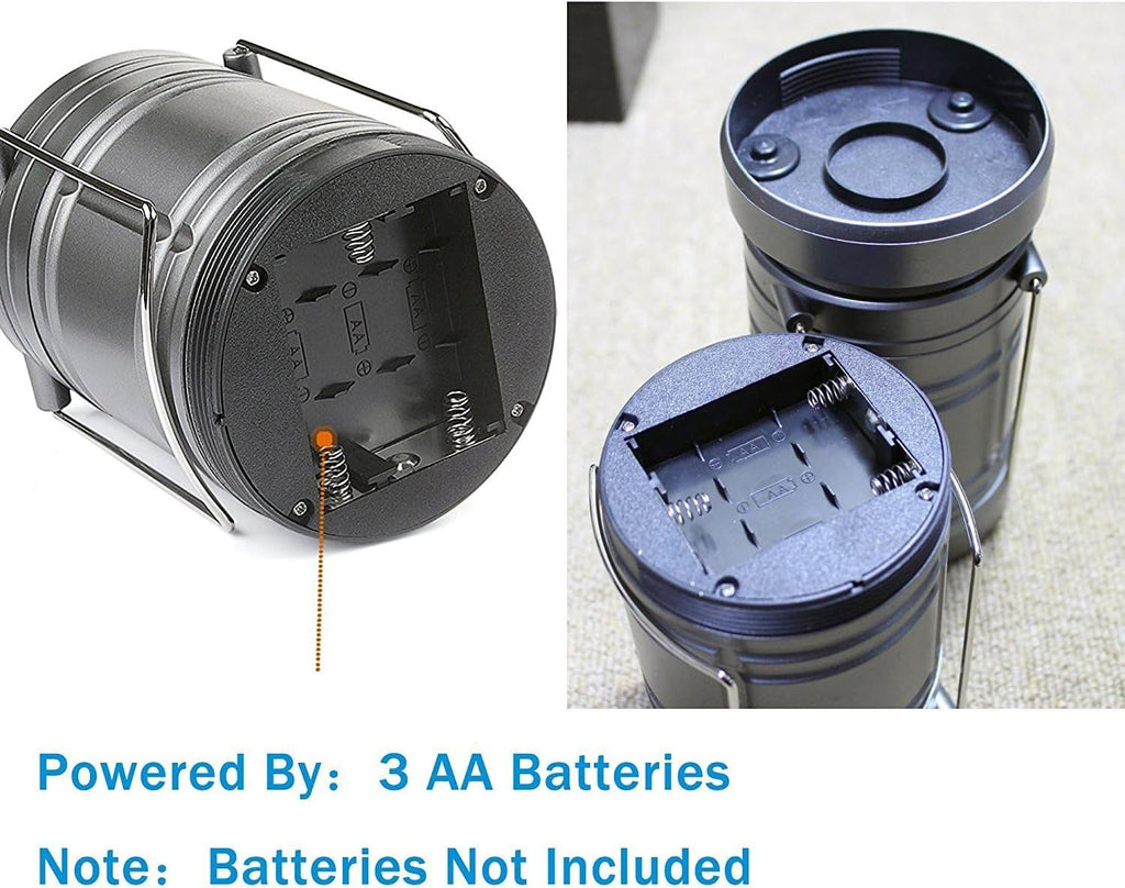 2 Pack LED Camping Lantern ,Battery Powered Hanging Lanterns - Survival Kit for Hurricane, Emergency, Storm, Power Outage