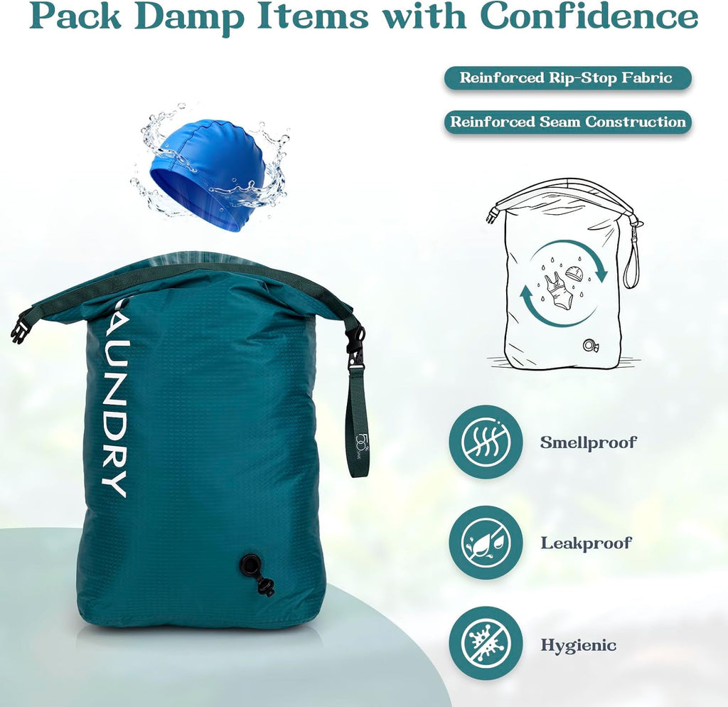 Travel Laundry Bag, Vacuum Compression Dirty Clothes Travel Bag