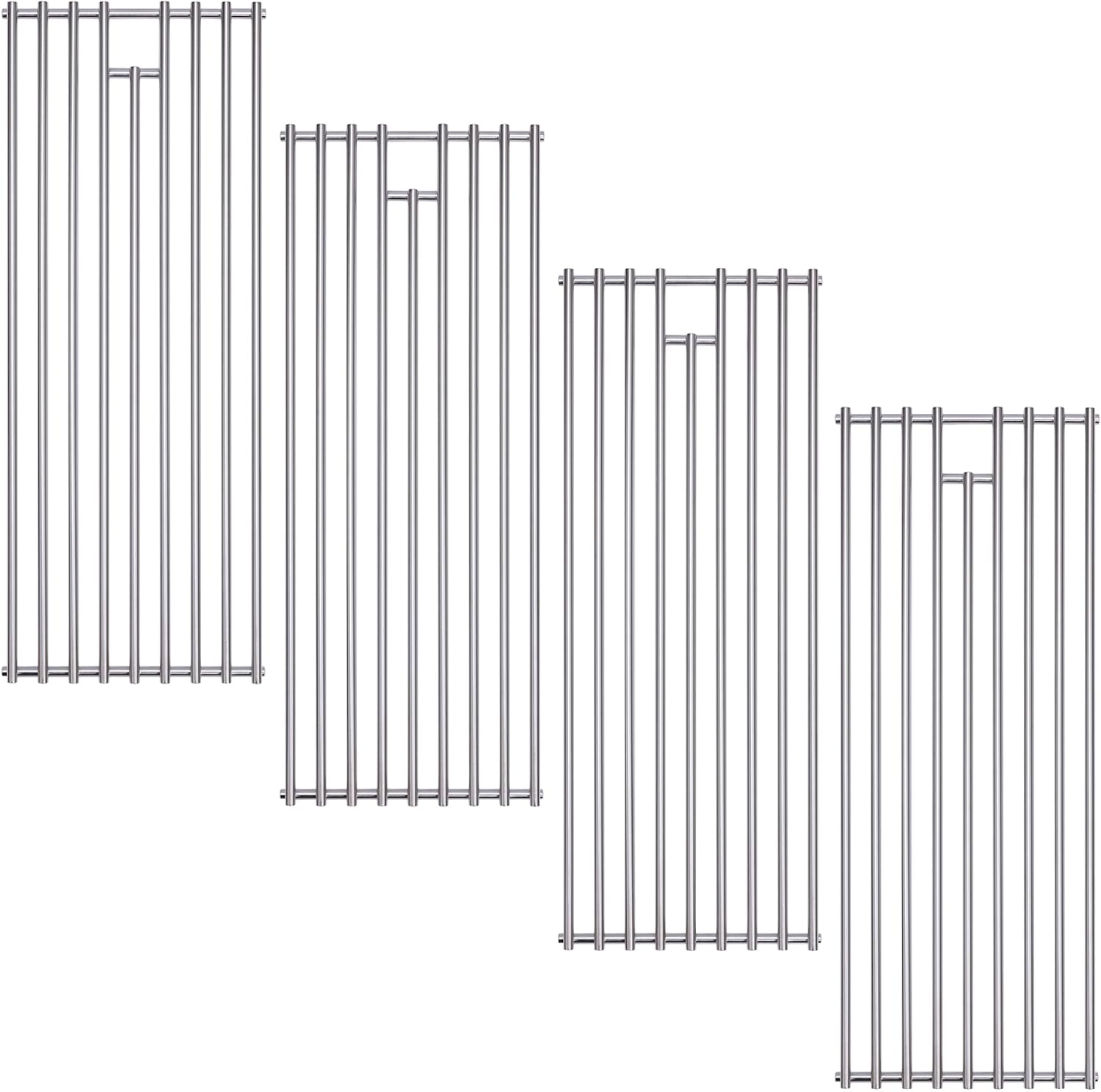 4 Pack 8mm 304 Stainless Steel BBQ Cooking Grill Grate Replacement Parts for Bull 16517,BBQ Angus 47628, Brahma, Lonstar Select, Outlaw Steer Premium, Lonestar Select,7 Burner Premium,65073 and More