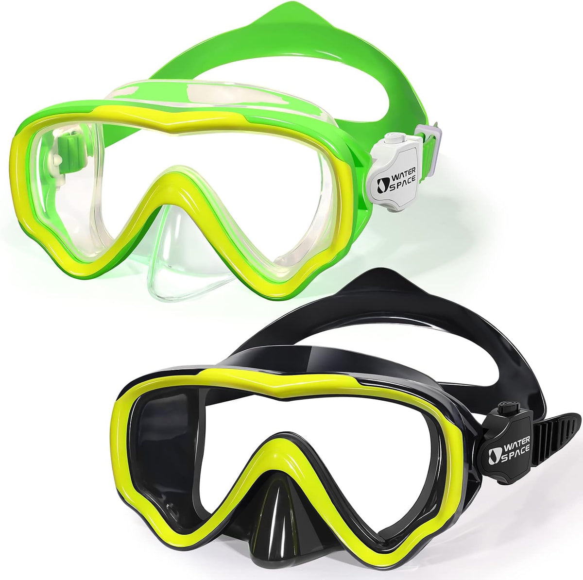 Water Space Kids Swim Goggles with Nose Cover Anti-Shattered No-Leak 3-15