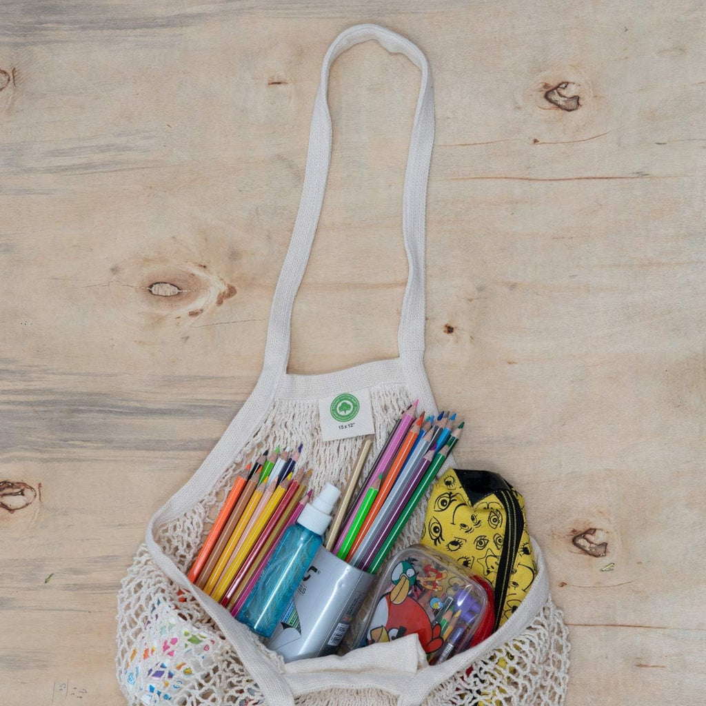 Cotton Mesh Onion Storage Bags - 100% Cotton, Reusable, and Washable Mesh Grocery Bags for Storing Garlic and Root Vegetables