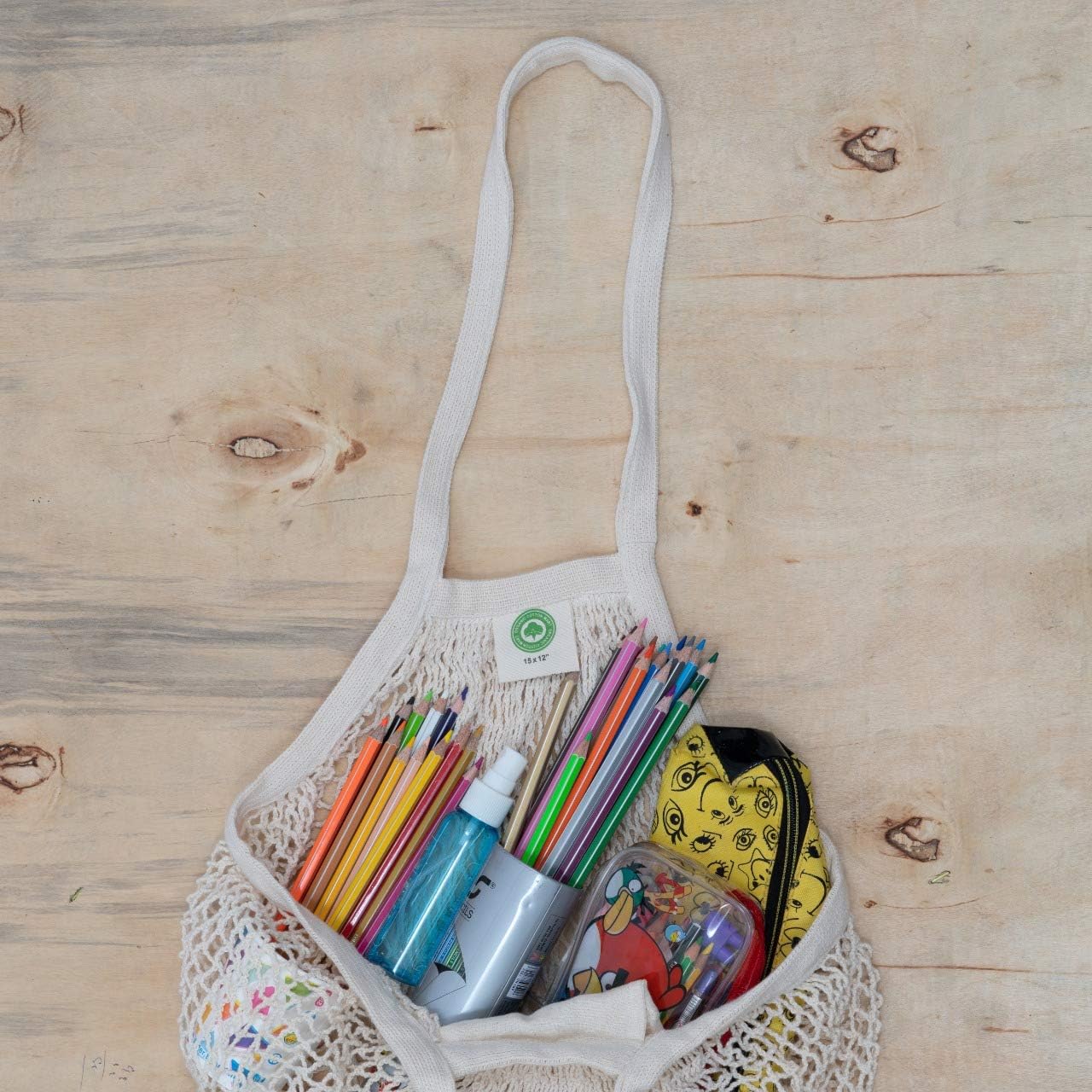 Cotton Mesh Onion Storage Bags - 100% Cotton, Reusable, and Washable Mesh Grocery Bags for Storing Garlic and Root Vegetables