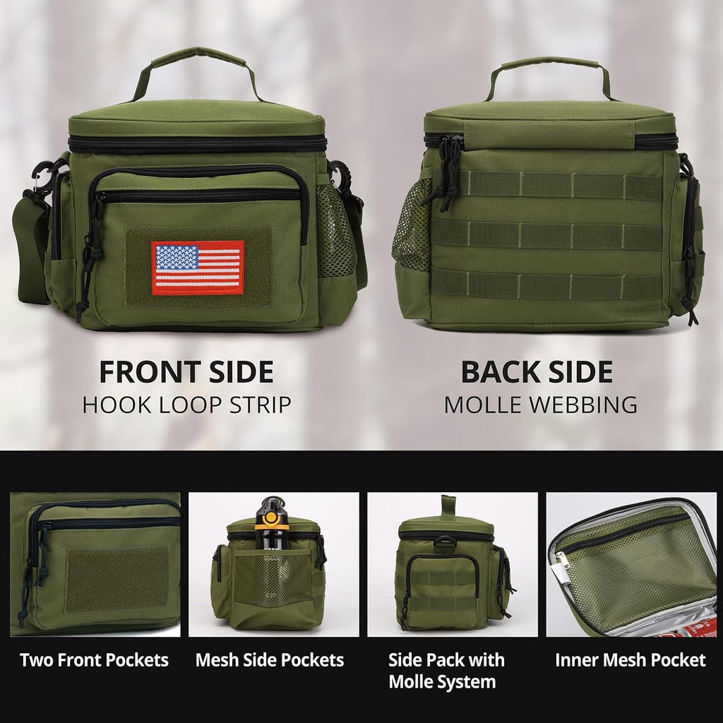 Lunch Box for Men, 12L Leakproof Tactical Lunch Bag Large Cooler for work