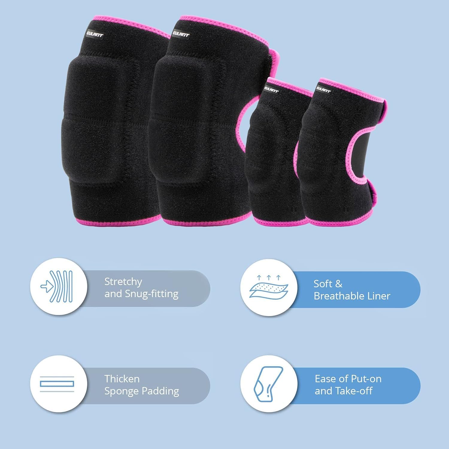Elbow Pads and Knee Pads for Kids,Protective Pad Sets with Thickened Pad